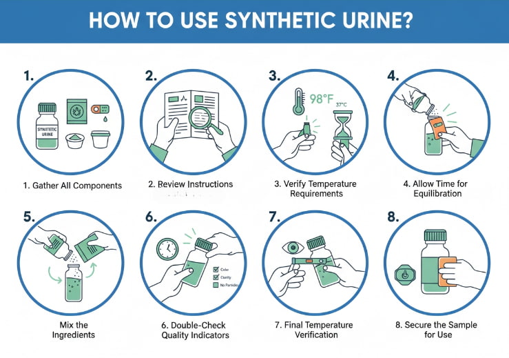 How to use synthetic urine properly?