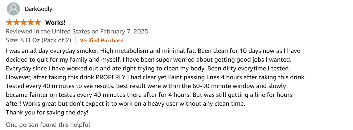 Stinger Detox The Buzz 5x Drink User Review 1